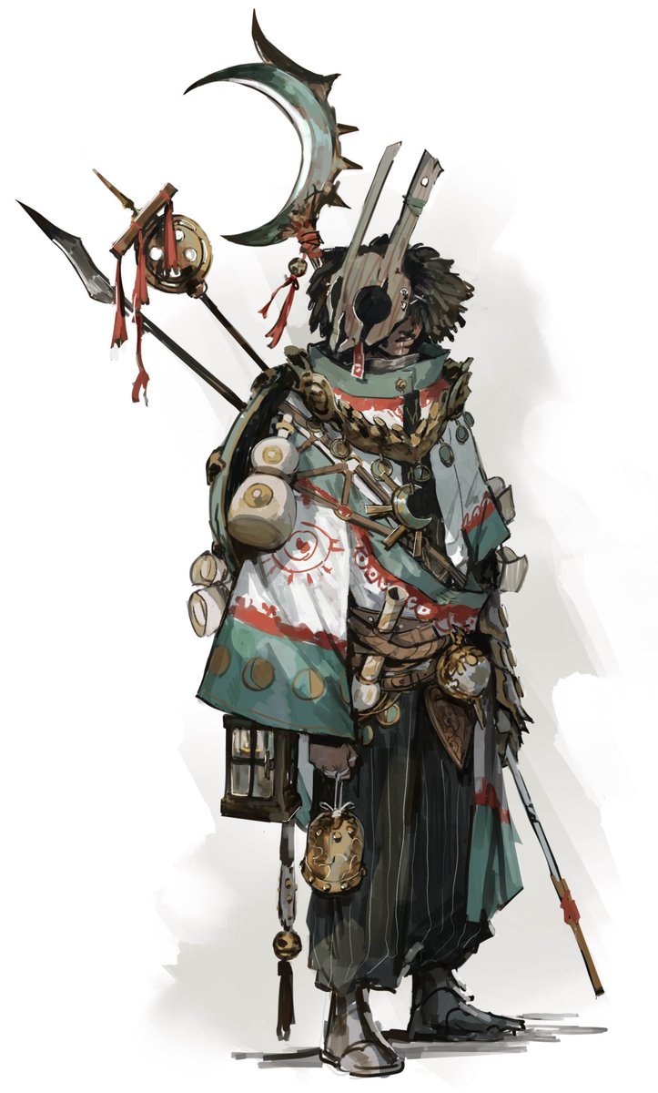 Today in old stuff I forgot to post, the initial design for Jadim Harelorn, my Reliquarian Occultist