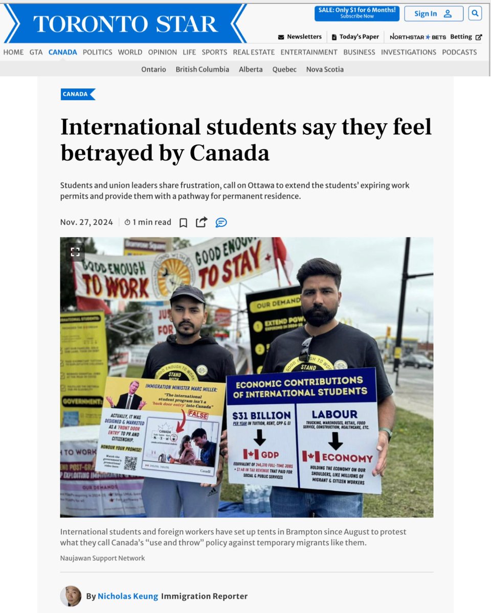 “Former international student Simrat Kaur remembers the slogan Canada used to advertise its international education abroad: Study, explore, work and stay.

And it wasn’t too long ago that she heard former Immigration Minister Marco Mendicino on TV praising foreign students’
