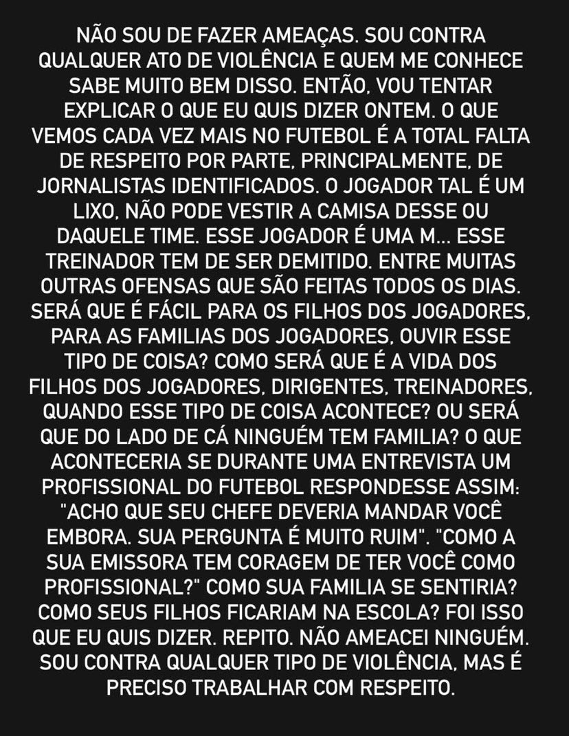 wesleyrhcp's tweet photo. Renato Portaluppi, via Instagram, coloca sua versão sobre a fala de ontem: https://t.co/oN5H9xpZ3I