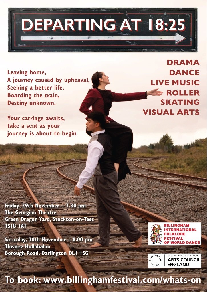 Billingham Festival (@billfest) on Twitter photo Hello <a href="/EvanHD/">Evan Davis</a> <a href="/BBCPM/">BBC Radio 4 PM</a> if you fancy art, culture & heritage on Friday's show look no further than the world premiere of Departing at 18:25.
Inspired by the Stockton and Darlington Railway.
The show looks at the right of people to enjoy global travel by choice & not circumstance. Hello <a href="/EvanHD/">Evan Davis</a> <a href="/BBCPM/">BBC Radio 4 PM</a> if you fancy art, culture & heritage on Friday's show look no further than the world premiere of Departing at 18:25.
Inspired by the Stockton and Darlington Railway.
The show looks at the right of people to enjoy global travel by choice & not circumstance.