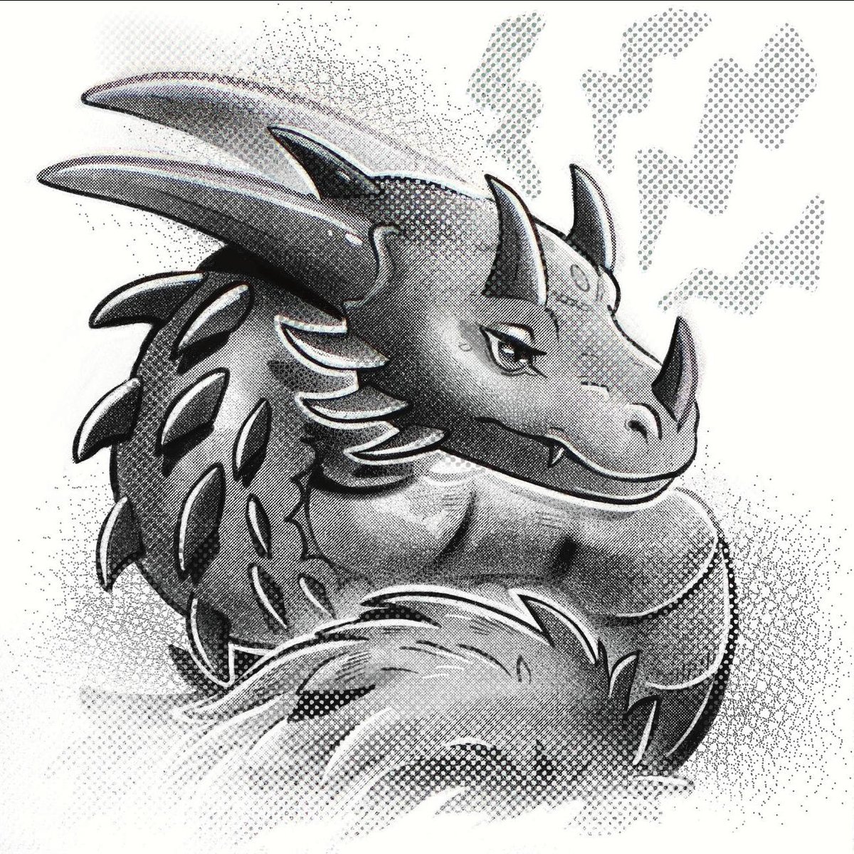 Cattusaur's tweet photo. Fast manga-like headshot with dragon oc 🐉 https://t.co/2DdiH6M8VH