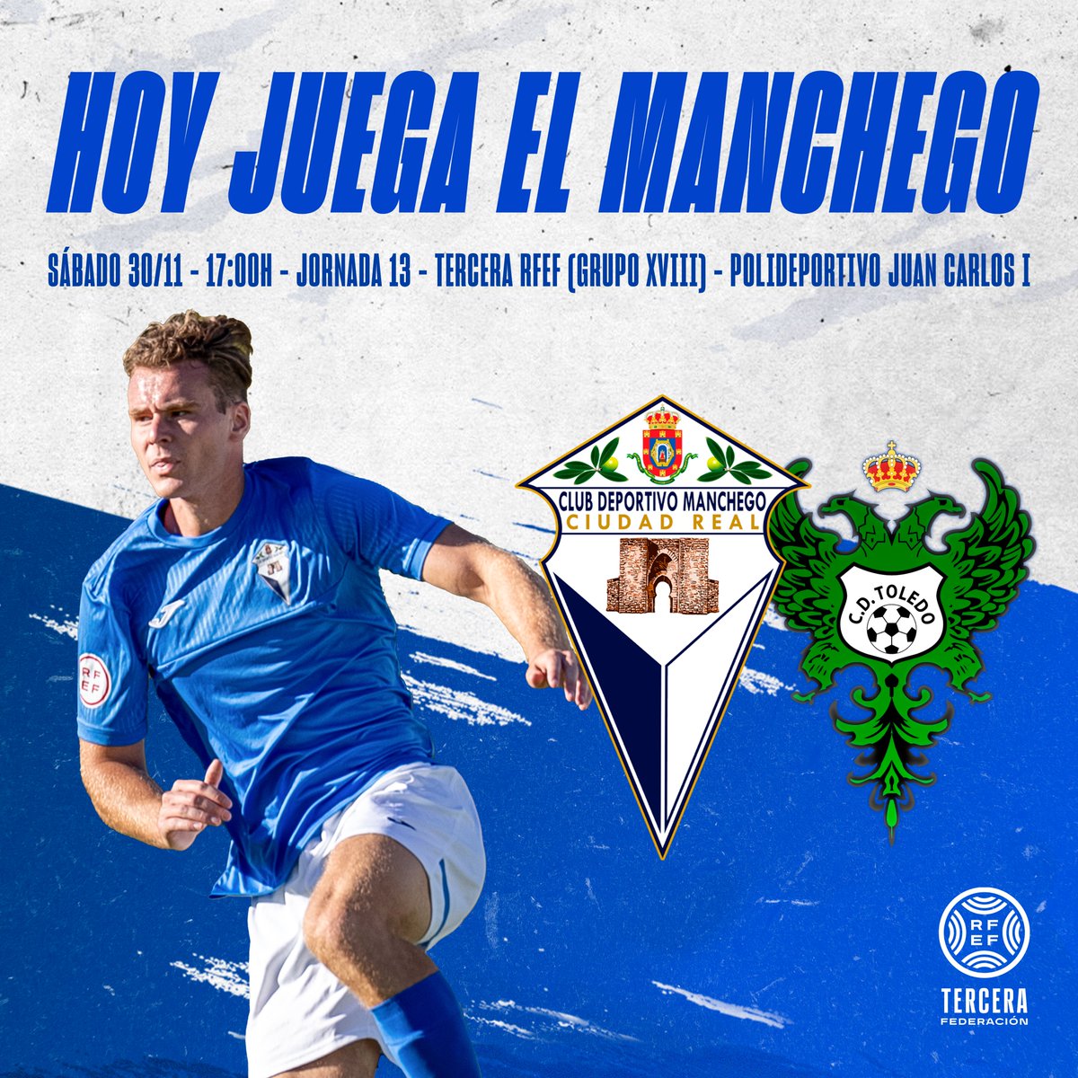 🔵 HOY JUEGA EL MANCHEGO ⚪

🆚 C.D. Toledo
🗓️ Sábado 30/11
🏟️ Polideportivo Juan Carlos I
⏰ 17:00hs

#AupaManchego 💙🤍