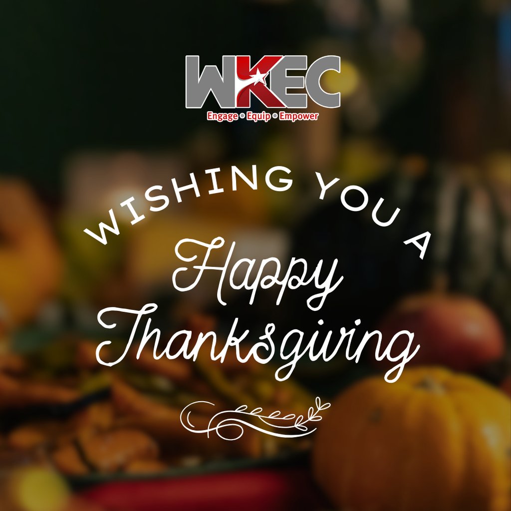 WKECKY's tweet photo. Happy Thanksgiving from all of us at WKEC! 🦃🍁 We're grateful for the incredible educators, staff, and communities we serve. Thank you for your dedication and passion for empowering students. Have a safe and joyful holiday! https://t.co/3eEgtiuagO