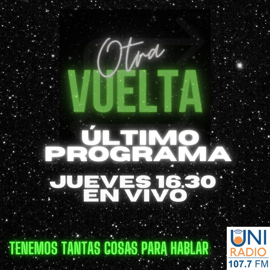 ÚLTIMO PROGRAMA 
HOY 16.30 en vivo por <a href="/UNIRadioUdelaR/">UNI Radio Udelar</a> 
Por aire 107.7 FM y online acá 👇🏻
radios.com.uy/uni-montevideo/