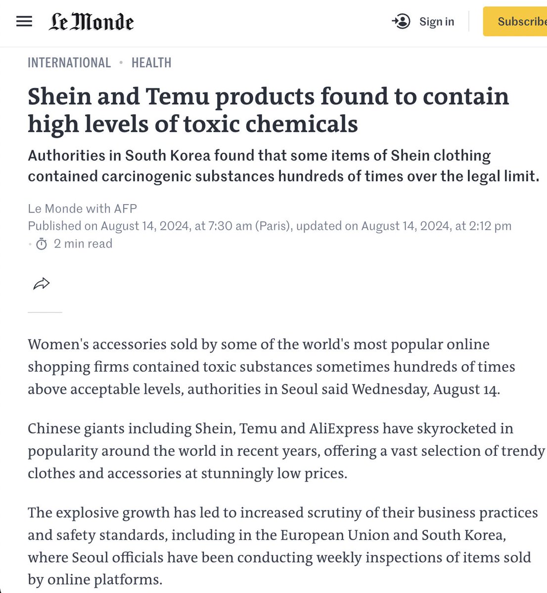 Having worked in product development for years, I’ve seen how important safety standards are for our health. Buying clothes or products from places like Temu, Shein, or AliExpress—especially for kids—can be risky. Many of their factories skip essential tests for heavy metals and