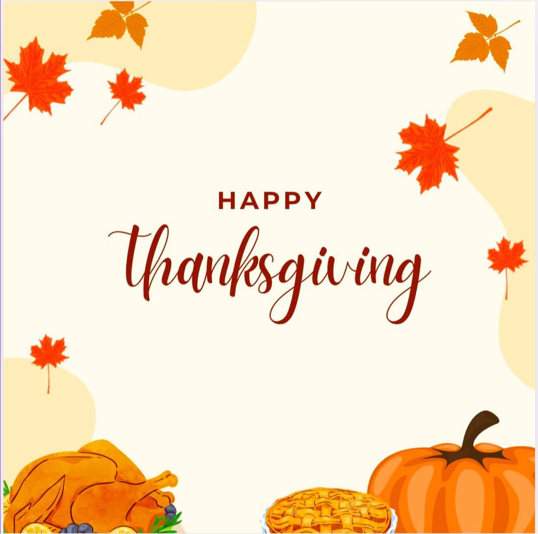Hope everyone enjoys their day with friends and family. We all have something to be thankful for!