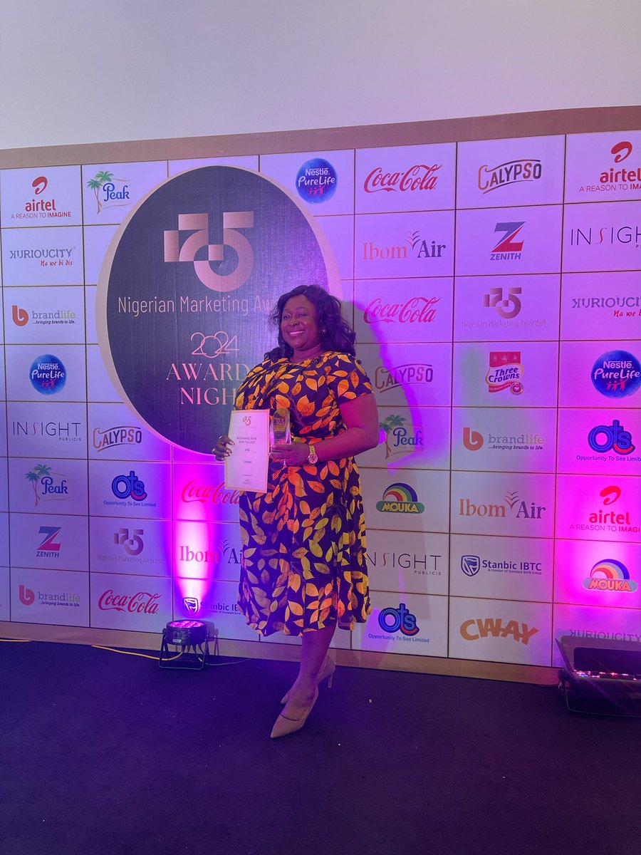 aremotobi's tweet photo. Not to brag, but I want to brag that my wife won the Brand Manager of the Year Award!

End of tweet!😎 https://t.co/TICxjKVC3a