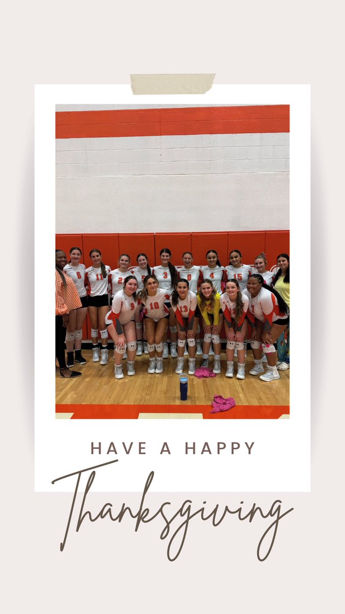 Happy Thanksgiving from Mineola Volleyball! We hope everyone has a great day with their families!🧡🦃🍂🍽️