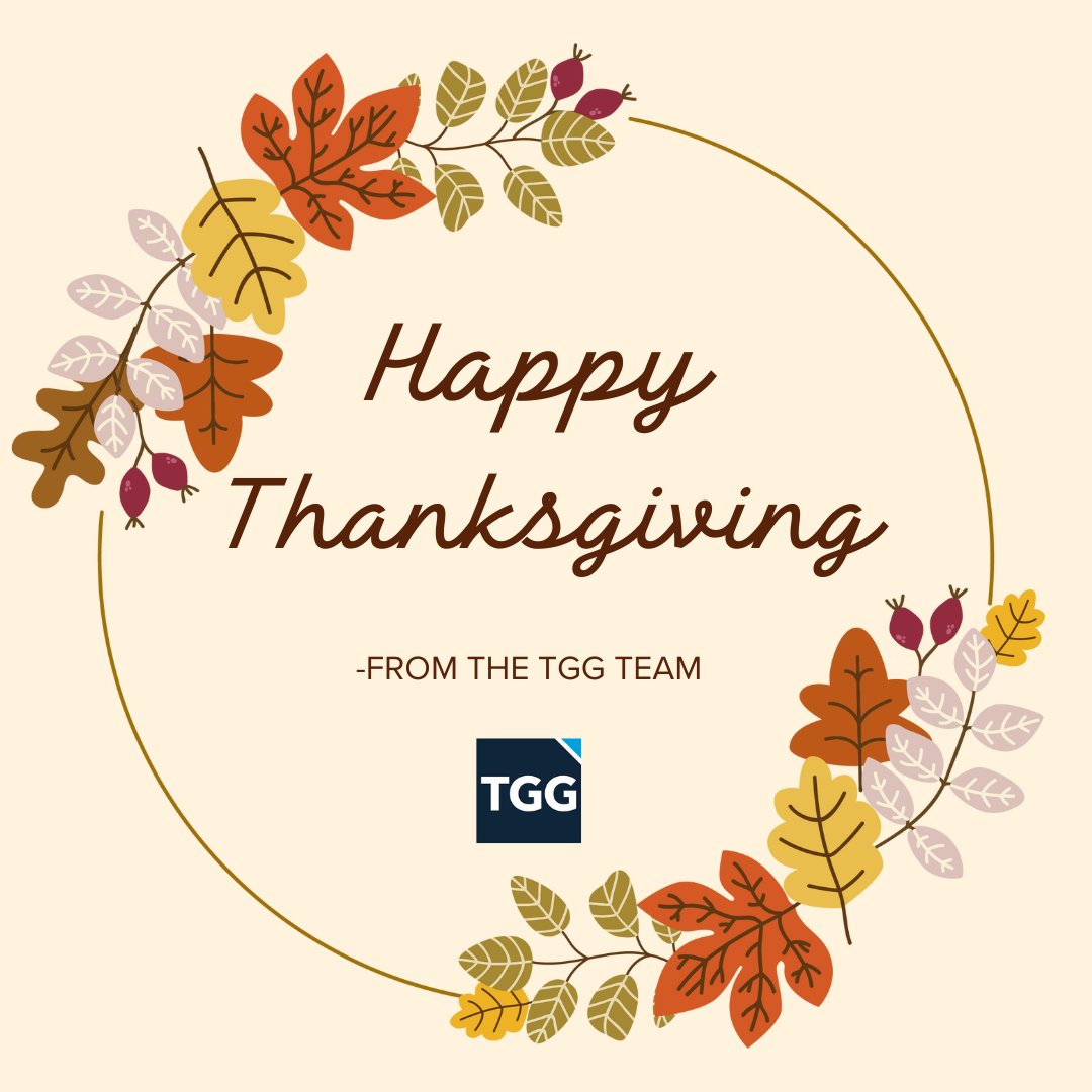 Wishing you a day full of gratitude and joy. Happy Thanksgiving from TGG!

#Thanksgiving2024 #grateful #holidaycheer #happyholidays #gratitude