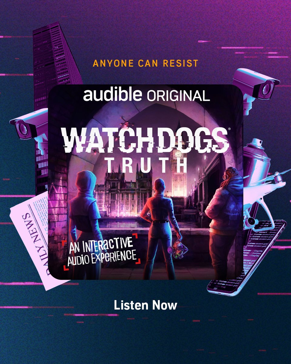 Watch Dogs: Legion (@watchdogsgame) on Twitter photo Are you ready to join the resistance? đź’Ş
Welcome to WATCH DOGS: TRUTH, Ubisoft and <a href="/audibleuk/">Audible UK 🎧</a>’s first interactive audio experience.
Join Dedsec as they battle deepfakes and government manipulation.
Forge your own path and uncover the truth.
Listen now: adbl.co/3OwGFFa Are you ready to join the resistance? đź’Ş
Welcome to WATCH DOGS: TRUTH, Ubisoft and <a href="/audibleuk/">Audible UK 🎧</a>’s first interactive audio experience.
Join Dedsec as they battle deepfakes and government manipulation.
Forge your own path and uncover the truth.
Listen now: adbl.co/3OwGFFa