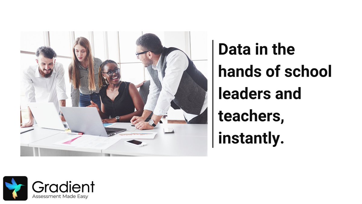 Effortlessly streamline school data management with Gradient! Administrators benefit from comprehensive reports, while teachers enjoy real-time access to their data. A perfect solution for efficient school operations. #DataCentralized #GradientK12 #AssessmentMadeEasy