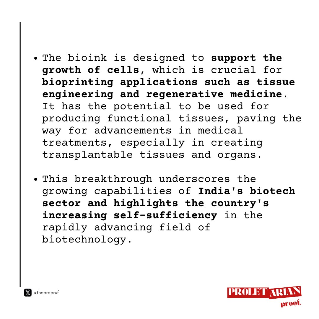 thepropruf's tweet photo. 🚨Scire Science, a Kerala-based Biotech Company, Launches India’s First Indigenous Bioink with Patented Technology, boosting the country's bioprinting capabilities👩‍🔬

A major step toward self-reliance in healthcare innovation ‼️

#Biotechnology #Bioink #Innovation #ScireScience https://t.co/Vcw1RSJnjK