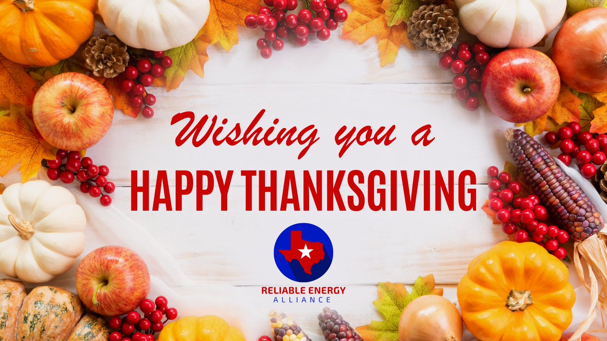 texansforenergy's tweet photo. From all of us at REA, wishing you a Happy #Thanksgiving! https://t.co/iOoB7j5WEo