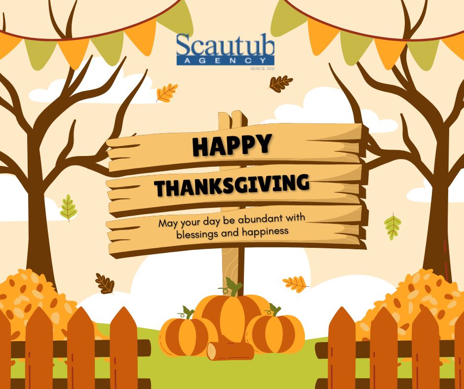 ScautubAgency's tweet photo. Happy Thanksgiving to our wonderful clients and community! May your day be full of cherished moments and your heart full of gratitude.

#ScautubAgency #HappyThanksgiving #Thanksgiving2024 #ThankfulHeart #ThanksgivingJoy #ThanksgivingBlessings #HolidayCheer #CheersToGratitude https://t.co/ZmKrdq9SED