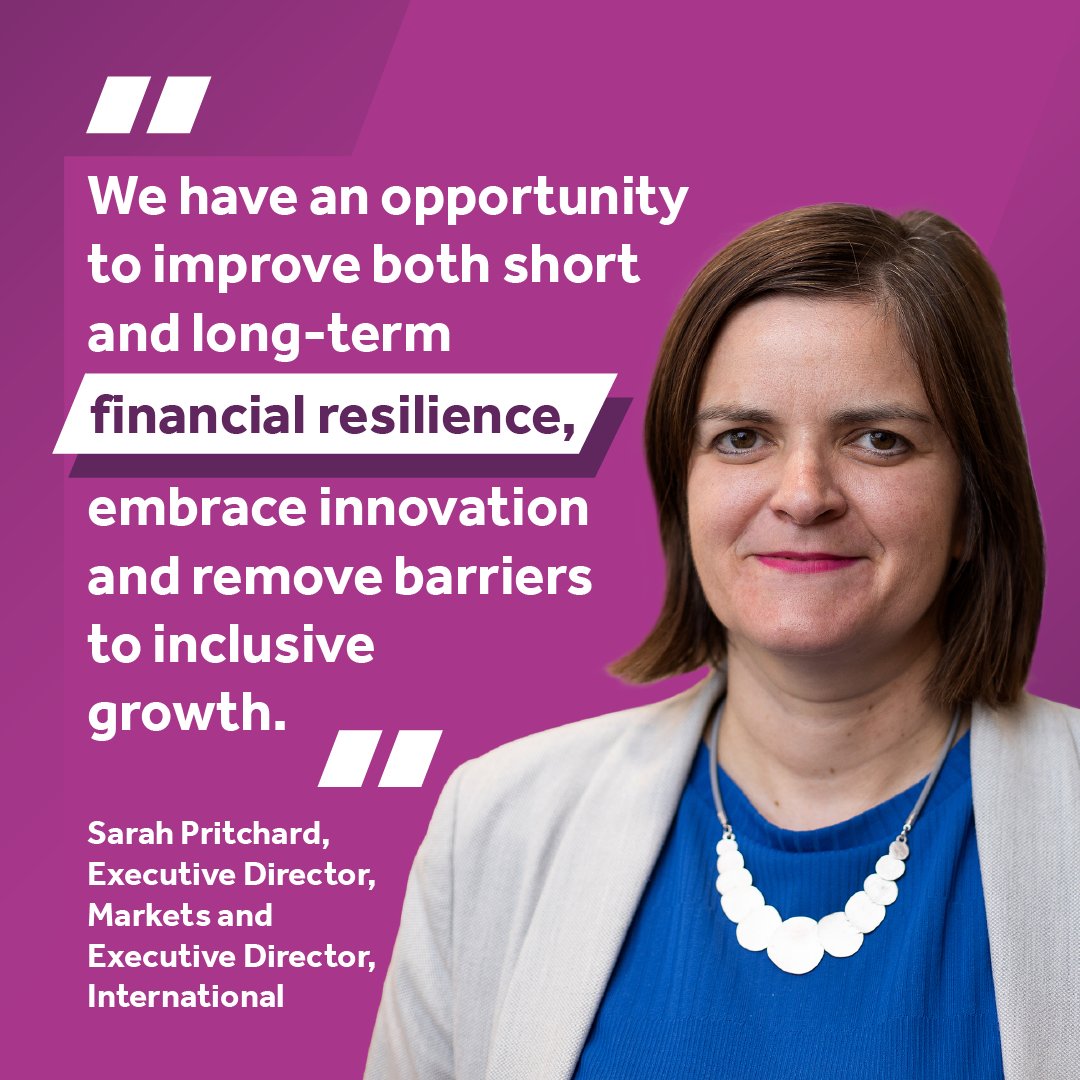 TheFCA's tweet image. Speaking @uktisa, Sarah Pritchard outlined our work so far to support consumers in financial difficulty and highlighted how improved financial inclusion and resilience can accelerate growth.

Read the speech fca.org.uk/news/speeches/…

 #FinancialResilience #EconomicGrowth