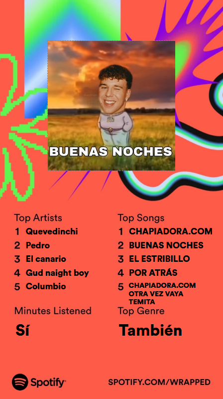 Pablowjobs's tweet photo. Menos mal que el Spotify Wrapped deja de contar en octubre porque si no me saldría esto 100%. https://t.co/4pDyQkRSmS