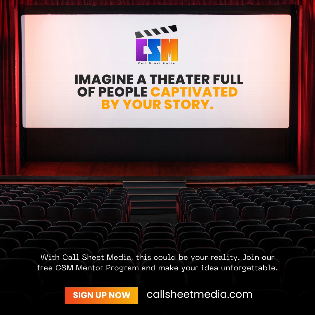 CallSheetMedia's tweet image. 🌟 Imagine a Theater Full of People Captivated by YOUR Story. 🌟

That dream could be your reality. Join our free CSM Mentor Program, and let’s make your idea unforgettable.

Your script deserves the spotlight—let’s give it to you! 🎬

#CSMMentorProgram... callsheetmedia.com