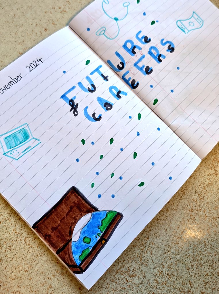 SecondaryEng's tweet image. &apos;Careers for the Future&apos; was the topic for Spiritual Time #reflection this morning, in #formtime. It&apos;s becoming one of my favourite times in the week. A silent moment with 25 students doodling, reflecting, listening to the reverend as he delivers a zoom service. 🕊️✨ #peace