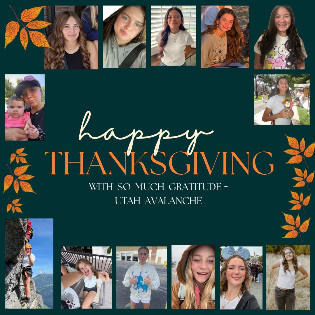 Gratitude turns what we have into more than enough everyday! We are so grateful for this team and their families! 🍁 Happy Thanksgiving #happythanksgiving #grateful #utahavalanchesoftball