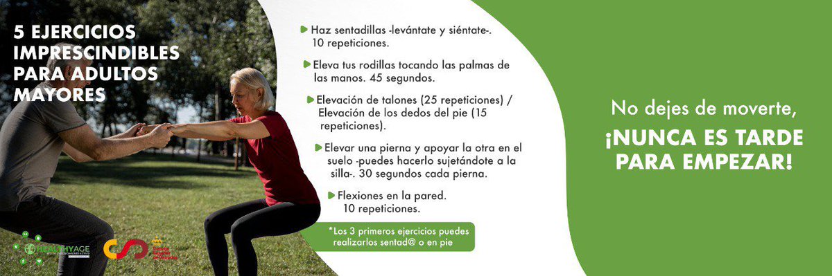 ¡Nunca es tarde para empezar a ser activ@! 💪✨

Cada paso que das hoy te acerca más a la mejor versión de ti mismo. No importa la edad, lo importante es dar el primer paso y comprometerte contigo.

Haz estos ejercicios cada día y cuéntanos cómo te sientes 🫶🏻

<a href="/deportegob/">CSD</a>