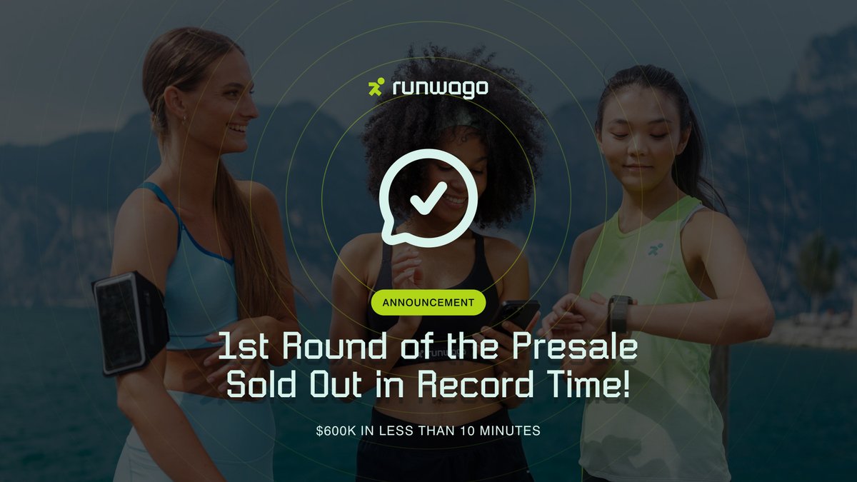 🎉 The 1st presale round sold out in record time! 🎉

🔥 It’s unbelievable – the 1st round (600k USD) sold out under 10 minutes!🚀

💪 A big thank you to everyone who joined! If you missed out, don’t worry — the next presale round starts exactly in one week!
 
#presale #soldout