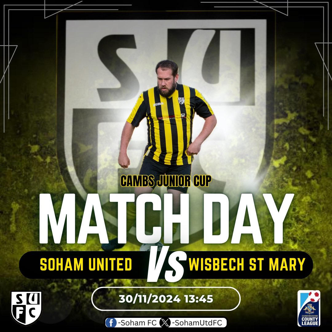 This weekend we welcome Wisbech St Mary res to the common last time we played in the league it ended 1-1 away from home, now it’s all about the Cup 🏆