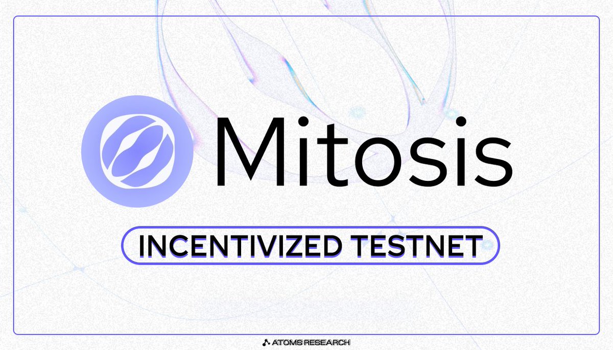 atoms_res's tweet photo. ⚡Mitosis Incentivized Testnet is now live

One of the priority activities on our list

Free to join, easy to complete.
Time: 5mins

💰 $7M raised

Get the opportunity to receive $MITO tokens in the future

How to interact 👇 https://t.co/rPr61jGFvK
