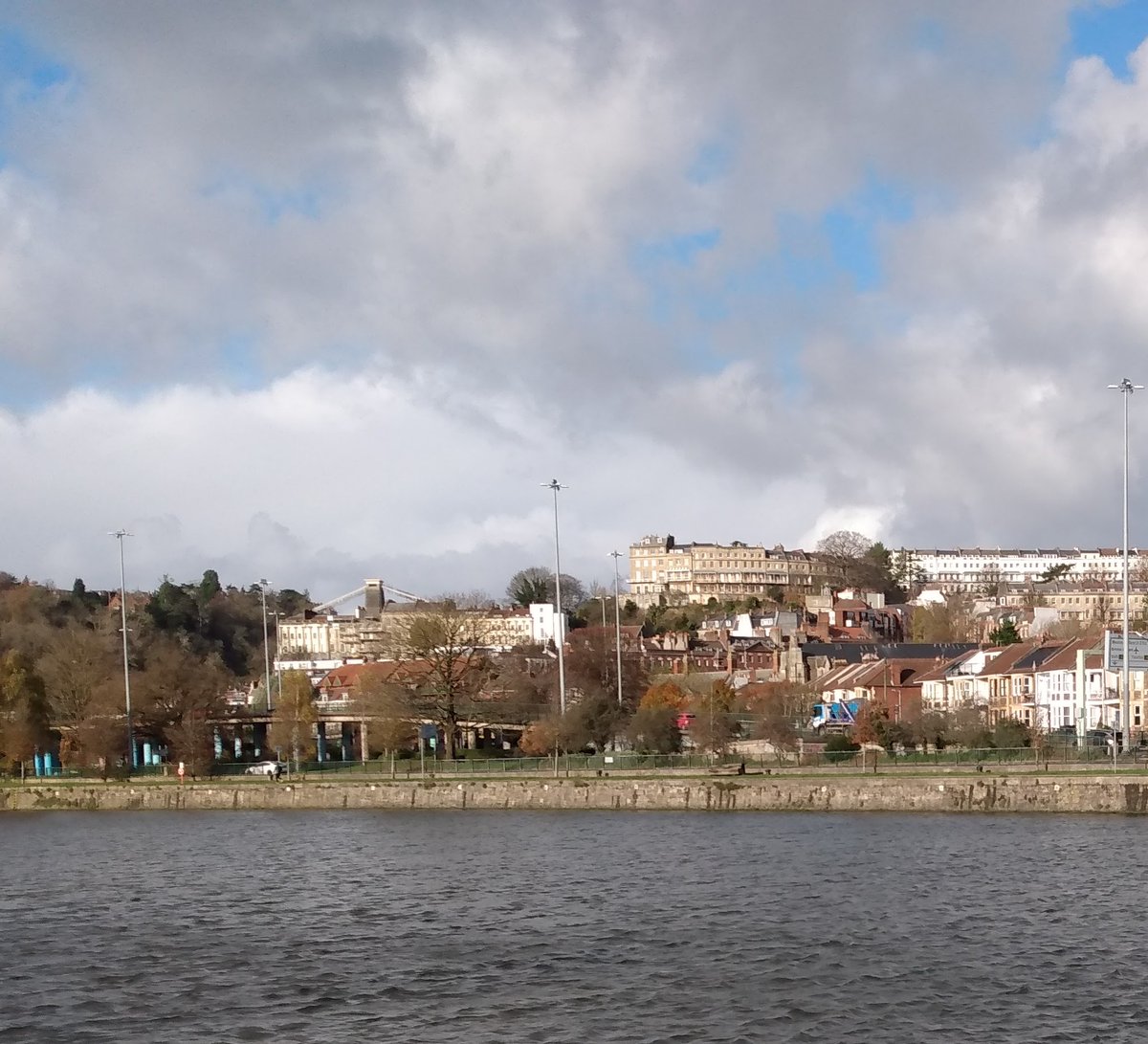 A visit to Bristol. Where we lived in student days, in the Paragon, which is the crescent right at the top of the hill.