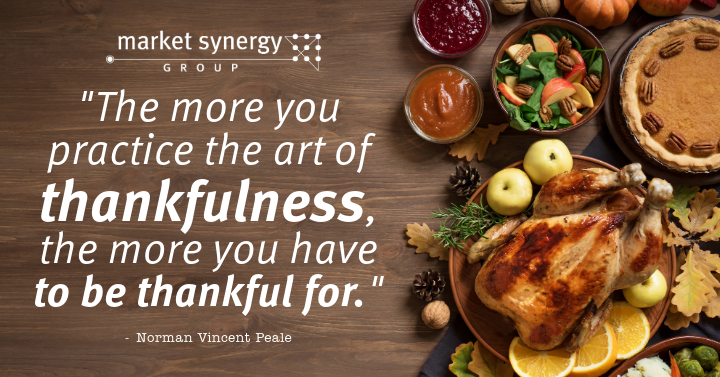 MarketSynergyGR's tweet photo. From our team members &amp; carrier partners to the IMOs &amp; agents on the front lines, we're #grateful for our village and their commitment to enhancing the future of #retirement. Cheers to a #Thanksgiving weekend filled with joy, gratitude and grace among those you love! https://t.co/C7sgvmbrLH