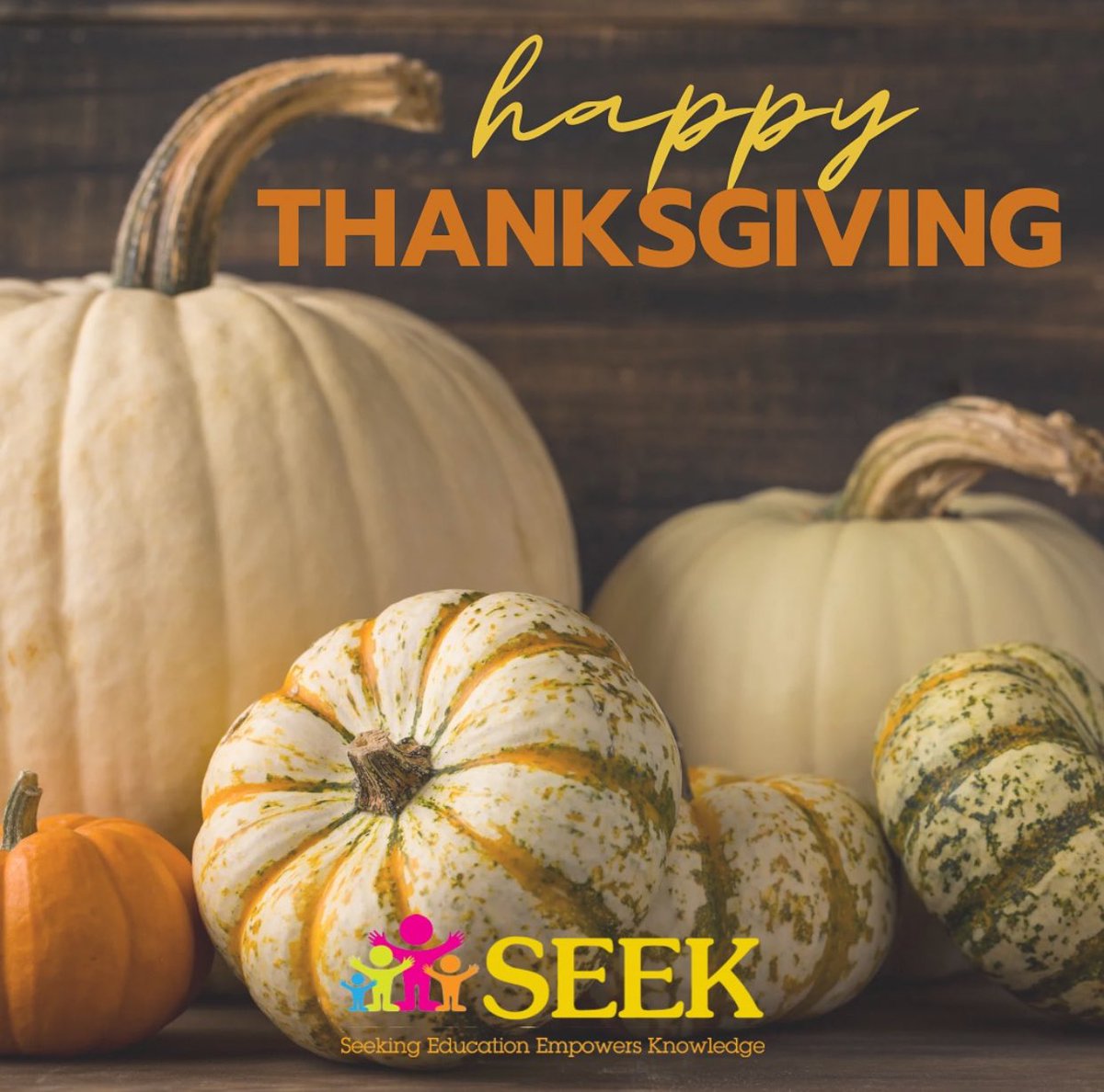 💫There are so many reasons to be thankful!  It starts with today, another opportunity to embrace life! From S.E.E.K to all of you, enjoy your time with family, friends, and love ones!❤️