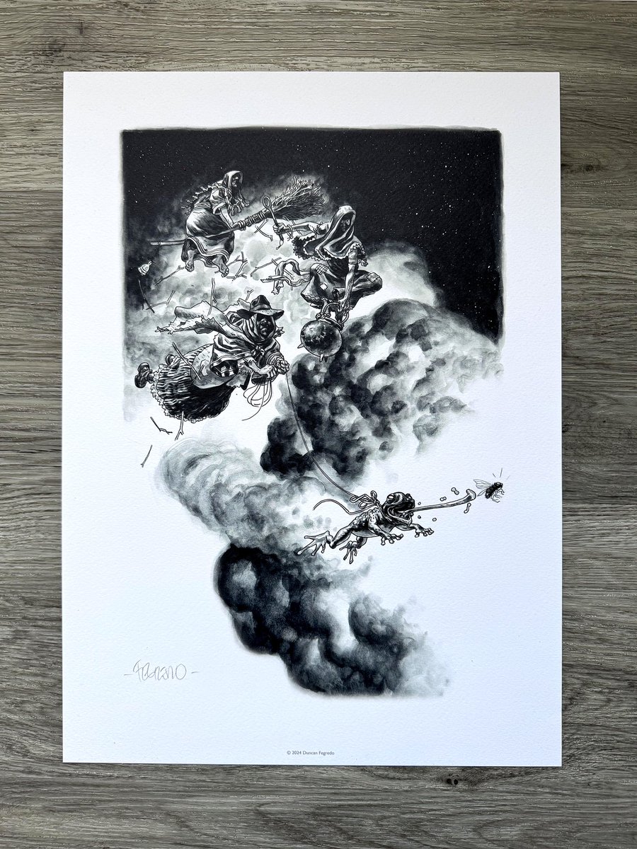 duncanfegredo's tweet image. New prints in my store… I finally got around to adding two Witches prints that combine with an existing print to make a triptych inspired by the scene in Hellboy: Darkness Calls. Also, Hellboy in a tree!
duncanfegredo.co.uk