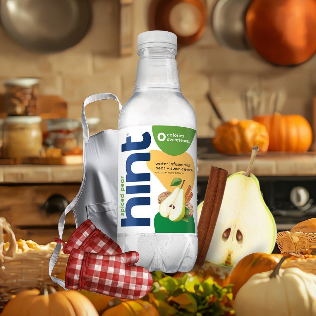 hint's tweet image. Add spice to your Thanksgiving gathering with loyal and lovely Spiced Pear. 🍐🍁🦃 RT this tweet for a chance to win a Holiday Variety Pack that includes this seasonal flavor. #HintWater 

#Giveaway ends 12/6. Winner notified via DM by 12/9. Full rules: drinkhint.com/giveaways