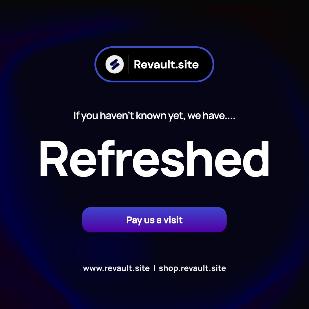 RevaultSite's tweet photo. We have refreshed our website, have a look and see our new look at the https://t.co/WuhSinXe6W ✨

#Revault #New #Refresh #Website #buildinpublic #Build #Startup https://t.co/aDttE4yy5M