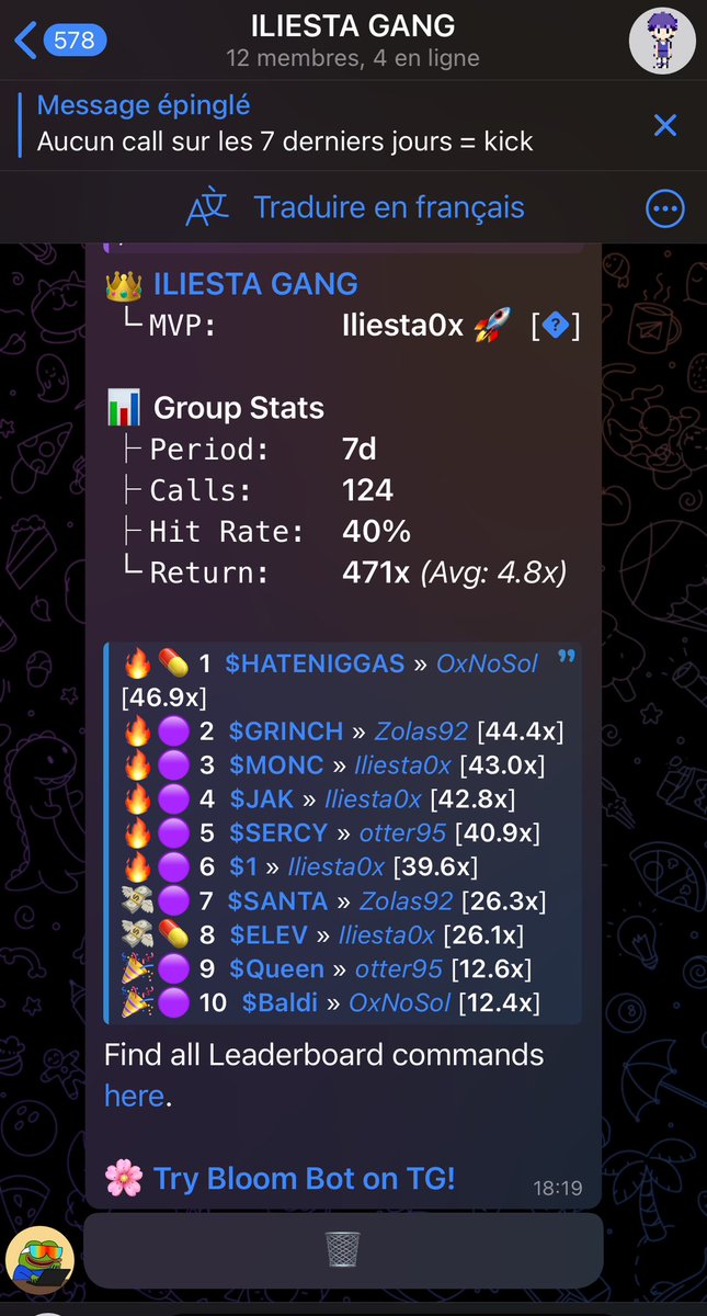 Ça cook fort dans le tg privé  ILIESTA GANG 

je donnerai l’accès à une personne parmi les RT