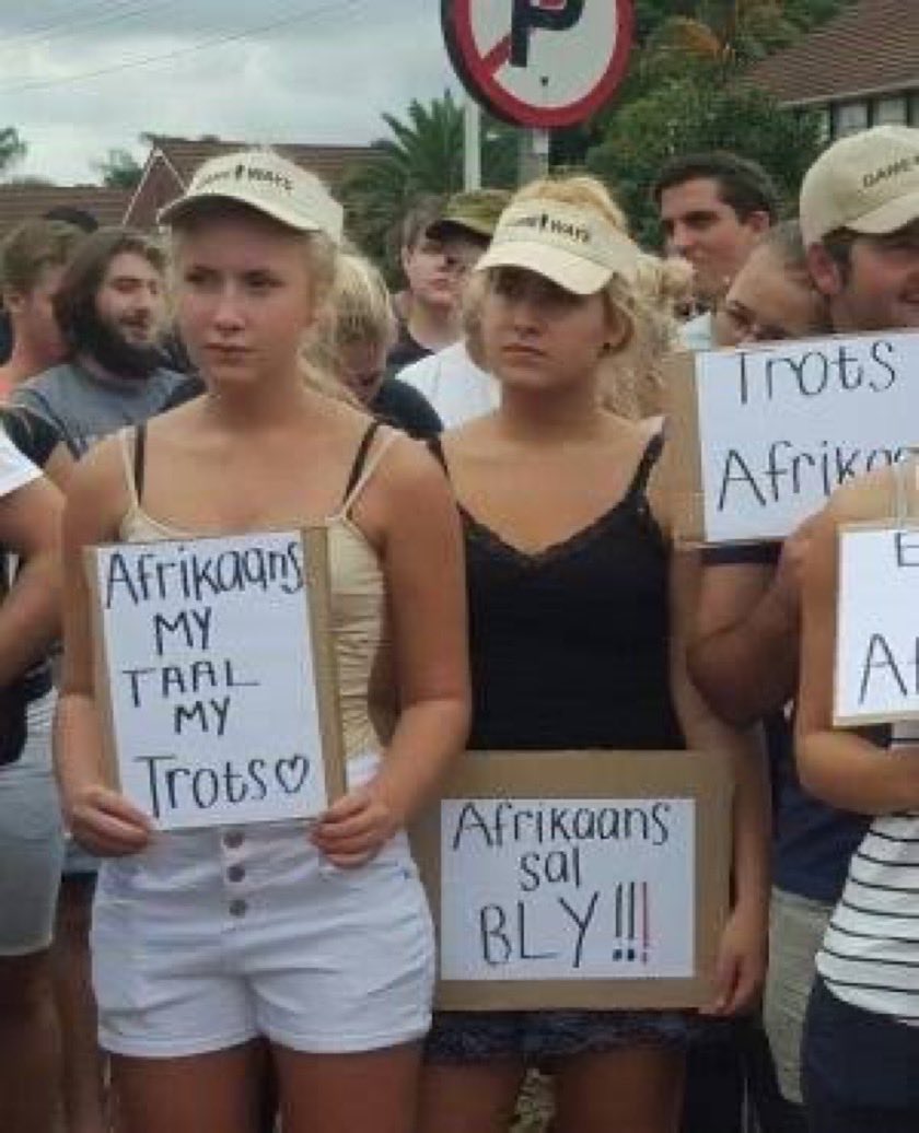 We are white, we are Afrikaners, we speak Afrikaans. 

🧡 if you support us.