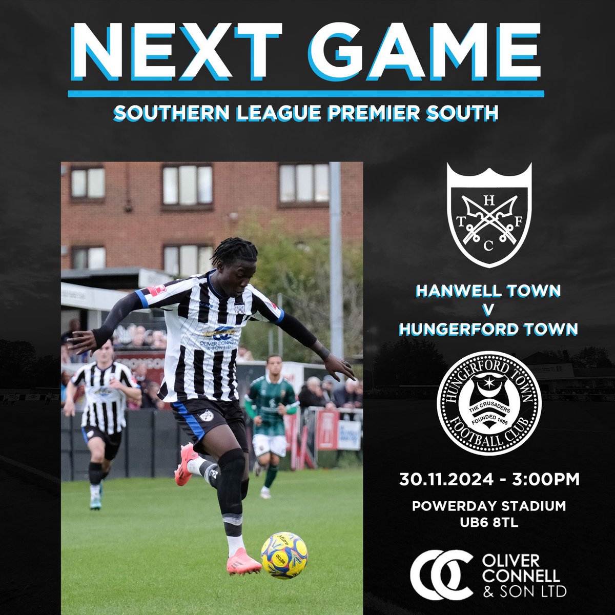 Back at home in the Southern Premier South  🔜

<a href="/HungerfordTown/">Hungerford Town FC</a> are the visitors to the Powerday on Saturday! ⚫️⚪️

🎟️ app.fanbaseclub.com/Fan/Dashboard?…
⏰ 3pm
📖 £2

See you there!

#UpTheGeordies