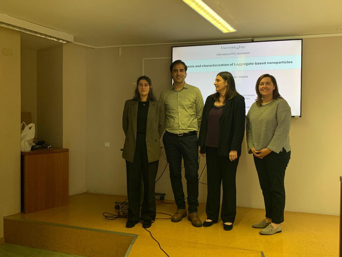 Functional NanoBioMaterials Group (@funnanobio) on Twitter photo Congratulations to our new Doctor <a href="/carlaestevz/">Carla Estévez Varela</a> 🙌🏾🙌🏾🙌🏾
Amazing thesis about J-aggregates🤩 Congratulations to our new Doctor <a href="/carlaestevz/">Carla Estévez Varela</a> 🙌🏾🙌🏾🙌🏾
Amazing thesis about J-aggregates🤩