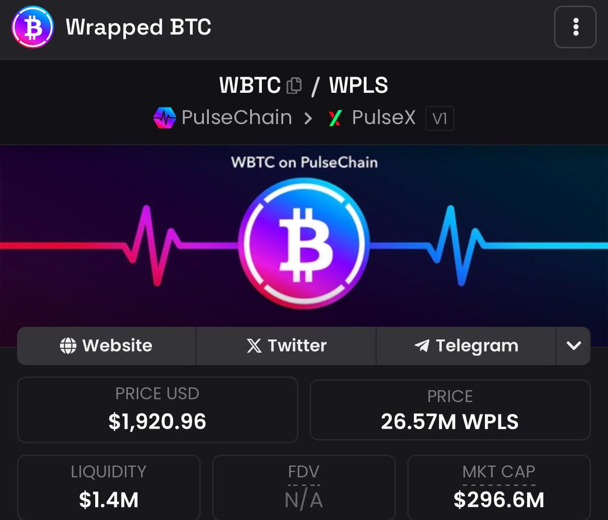DeFiTriggs's tweet photo. $pdai has a top of $1. 

$Pwbtc has no top. 

Food for thought. https://t.co/ZPsbTbFNed