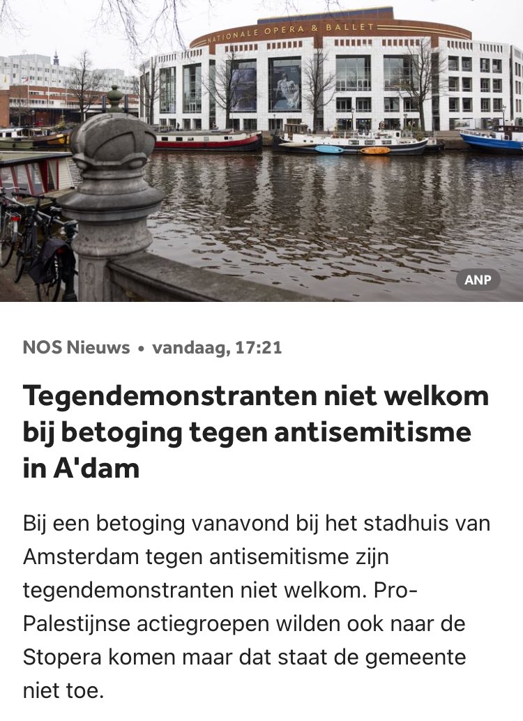 mvanstaden's tweet photo. ⁦@NOS⁩ een tegendemonstratie bij een demonstratie tegen antisemitisme - dat is een demonstratie vóór antisemitisme. Bedoelen jullie dat echt? Woorden doen ertoe. Alsjeblieft. https://t.co/InXS2v2zJ5
