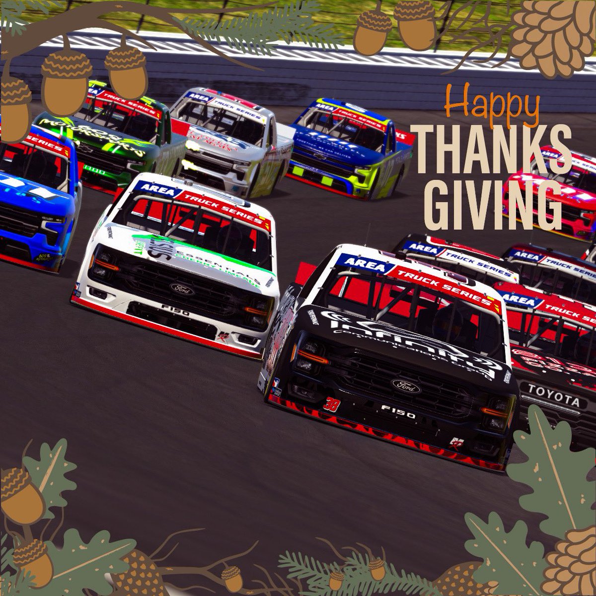AREA iRacing (@areairacing) on Twitter photo Happy Thanksgiving from AREA iRacing! 🦃🏁
We’re thankful for our incredible drivers, admins, and fans who made this season unforgettable. With the season wrapped up, stay tuned for details on our annual charity event coming soon! Happy Thanksgiving from AREA iRacing! 🦃🏁
We’re thankful for our incredible drivers, admins, and fans who made this season unforgettable. With the season wrapped up, stay tuned for details on our annual charity event coming soon!