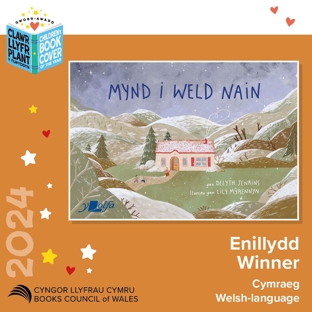 ✨The winner of the Welsh-language #ChildrensBookcoverOfTheYear Award category is...

📚Mynd i Weld Nain (<a href="/YLolfa/">Y Lolfa</a>)
🔹Cover illustration: Lily Mŷrennin
🔹Cover design: Richard Pritchard
🔹Author: Delyth Jenkins

✨Congratulations to all!
📚Available now from your local bookshop.