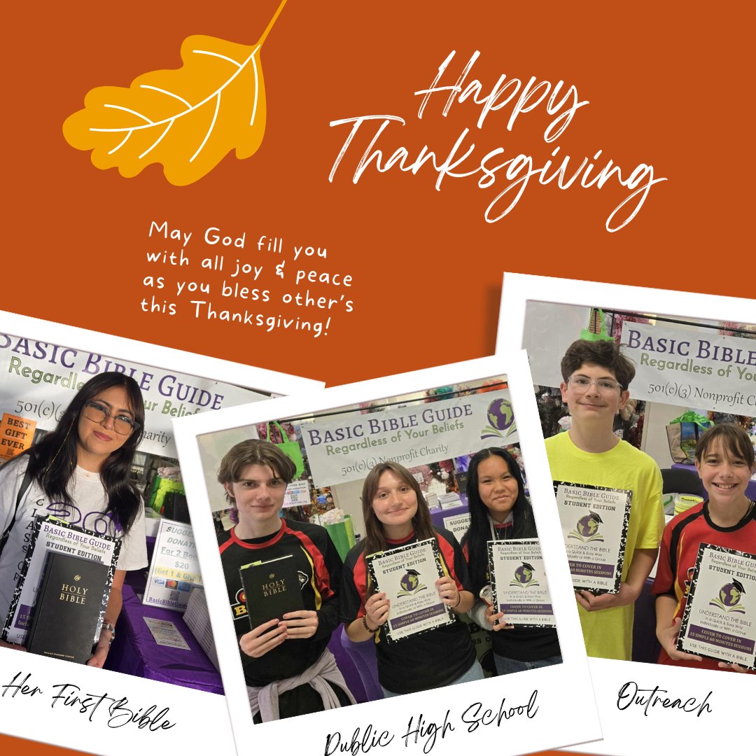 BasicBibleGuide's tweet photo. Happy Thanksgiving from our hearts to yours! Have a blessed day! https://t.co/2qR1RlU3Zv https://t.co/D0AZQalKmy