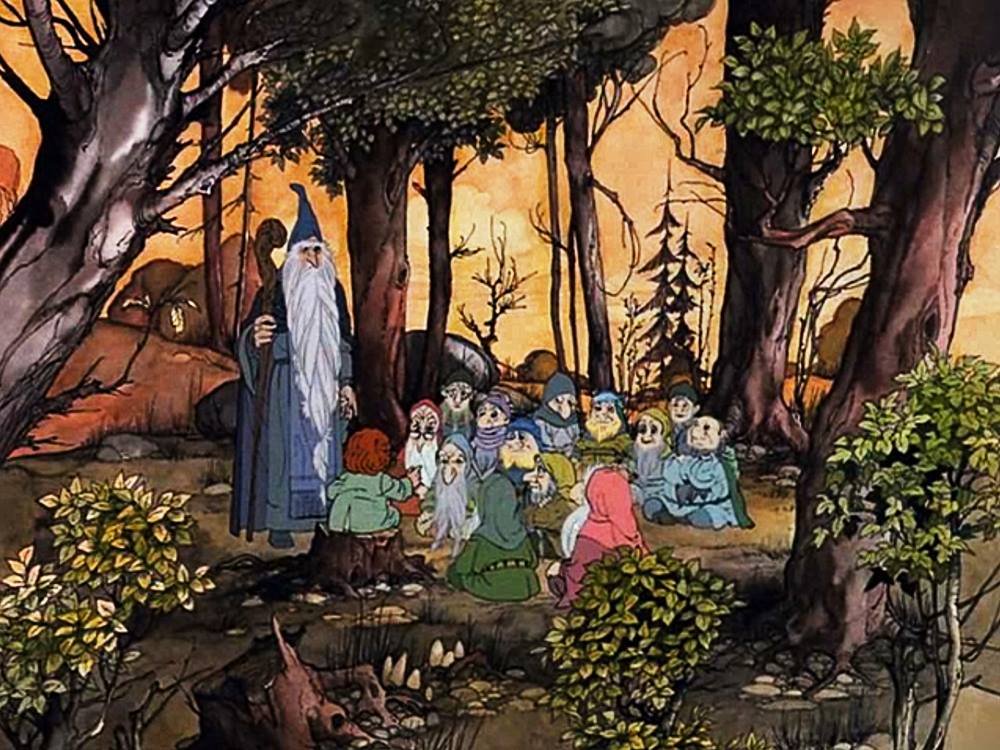 A_DungeonDelver's tweet image. So, 47 years ago (!!!) yesterday, The Hobbit premiered on US TV.  I remember watching it - in color, on a 19" set - at my grandparent's house in Gadsden, Alabama.  What is so interesting about that memory is that sitting around me/us as we watched it were a bunch of my two aunt's…