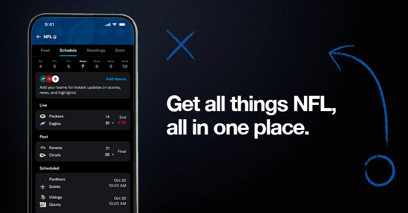 X's tweet photo. a big day for NFL means a big day for the NFL Portal. keep up with all #thanksgiving matchups without leaving X.  

accessible via 🔍 explore and 👇 
https://t.co/NLtdWzzjSP https://t.co/A3Uebt7q9S