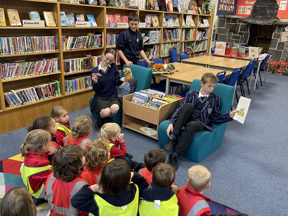 TownCloseSchool's tweet photo. Our Nursery children sat captivated in the Library as Year 8 pupils, Millie, Finley &amp; Reuben, not only read them the story of 'The Gruffalo' but, also, used props &amp; puppets to bring the tale alive! 

#TownCloseNursery #TownCloseYear8 #TownCloseCommunity #TownCloseLibrary https://t.co/wZjWuxBk9H