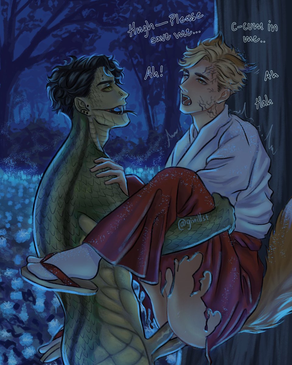 ginillst's tweet photo. 🔞 Sakuatsu, Nsfw, Dubcon, Hybrids
#SEXPOLLENFEST - Day 5

A shrine maiden makes a wrong turn when exploring the forest one night, leaving him in a fuck or die situation. 
His only hope is a snake hybrid who will have to cum in him to reverse the effects of the pollen. 🪻 https://t.co/UK9LPL2gHs