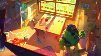 Yo tengo la respuesta y es B-13
B-13 es un robot de Starr park que escribe todas las películas en Starr park y Buster quiere ser un director así que ambos comparten esa pasión en el cine , también por qué el nombre está tachado ya que probablemente Buster vio a b-13 roto 🧠 ☝️🤓