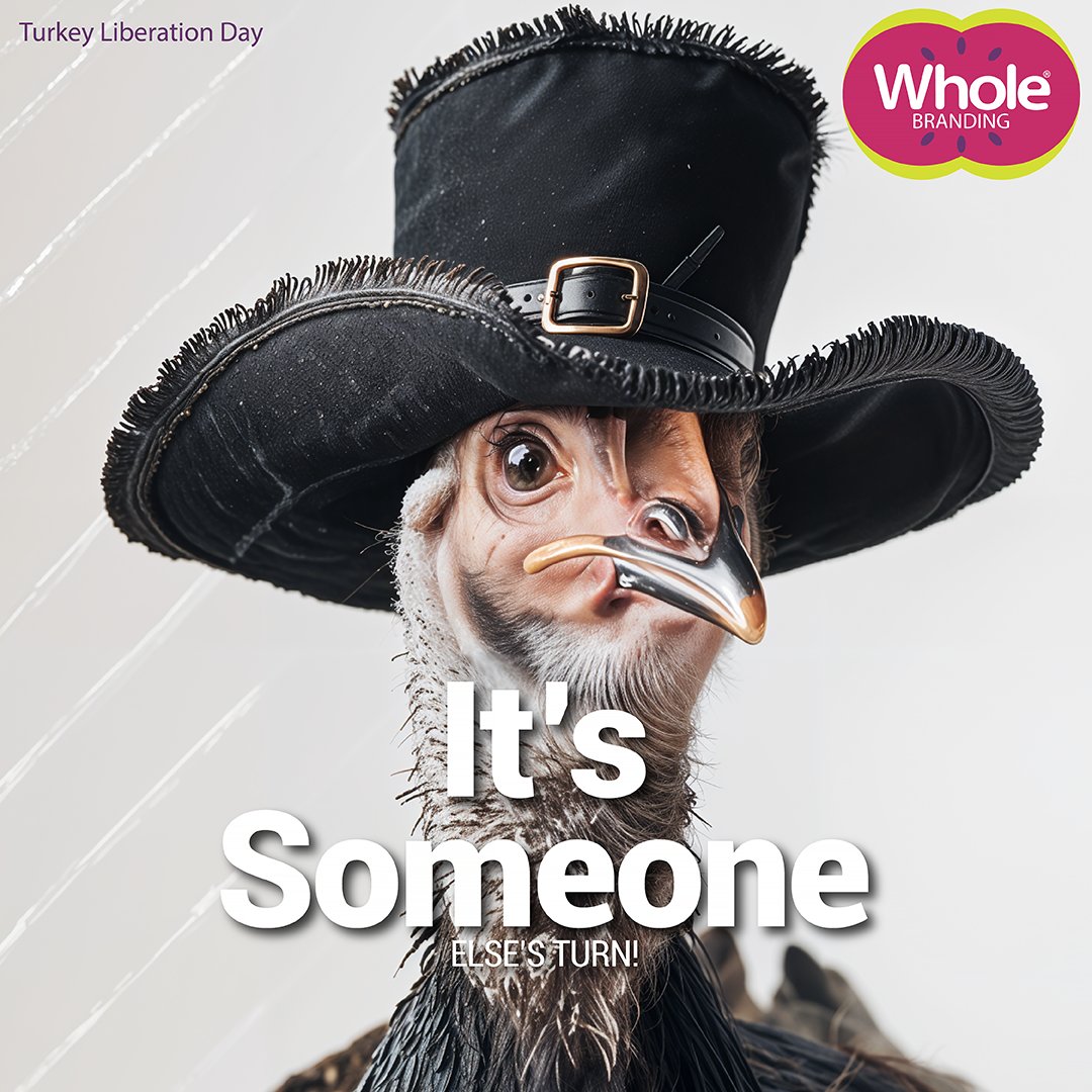 It’s someone else’s turn! 🦃 

46M turkeys sacrificed annually. Millions of bored dinner guests.

It’s time to flip the script. Celebrate Turkey Liberation Day. Roast expectations, not turkeys.

Who’s ready to serve up bold ideas and unexpected flavors? 

#thanksgiving #turkeyday