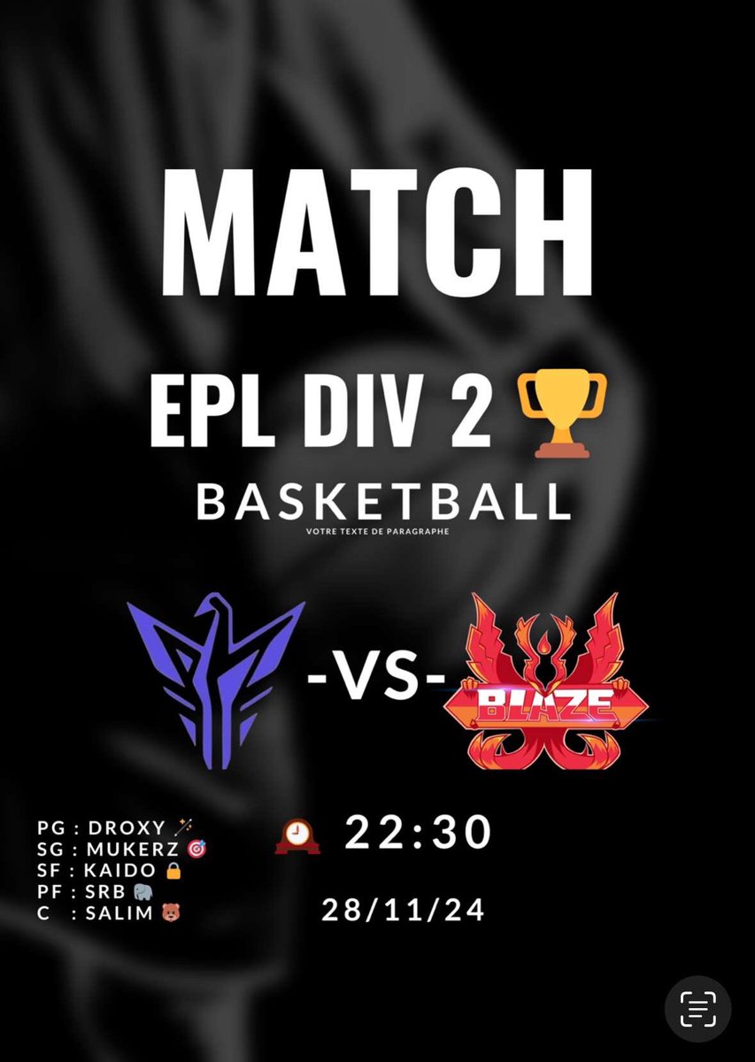 Ce soir match en <a href="/EPLorg/">European Pro-Am League</a> Div 2 🏆💪🏾

@TheWizardsFr 🇫🇷 🆚 <a href="/Blazeesports/">Blaze</a>🇪🇺
(BO2)
🕞 22h30 CET

Twitch 🎥

m.twitch.tv/real_mukerz