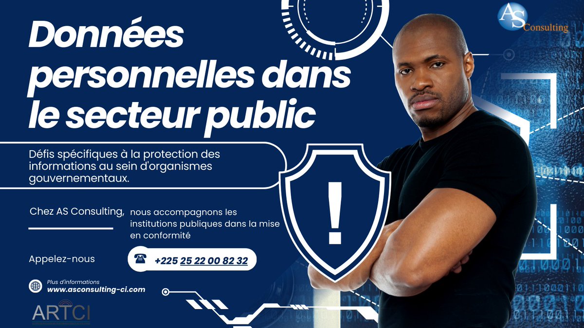 asconsulting225's tweet photo. 🔒Protection des données personnelles : un enjeu clé pour les organismes publics en Côte d'Ivoire ! Conformité, sécurité et gestion des risques sont indispensables. Avec AS Consulting, sécurisez vos données et respectez la réglementation.💼#DonnéesPersonnelles #Conformité https://t.co/7joYU5Lo6v